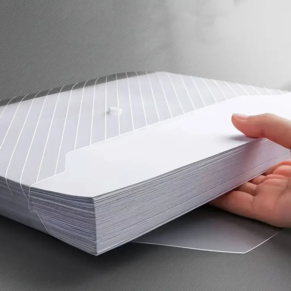10Pcs A4 Transparent File Bag Plastic Documents Filing Storage Bag Student Organizer Information Pocket Folders Stationery N…