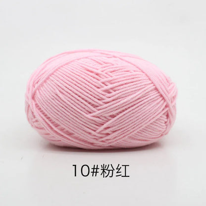 40-50g/Set 4ply Milk Cotton(80%) Knitting Yarn Needlework Dyed Lanas For Crochet Craft Sweater Hat Dolls At Low Price - imag…