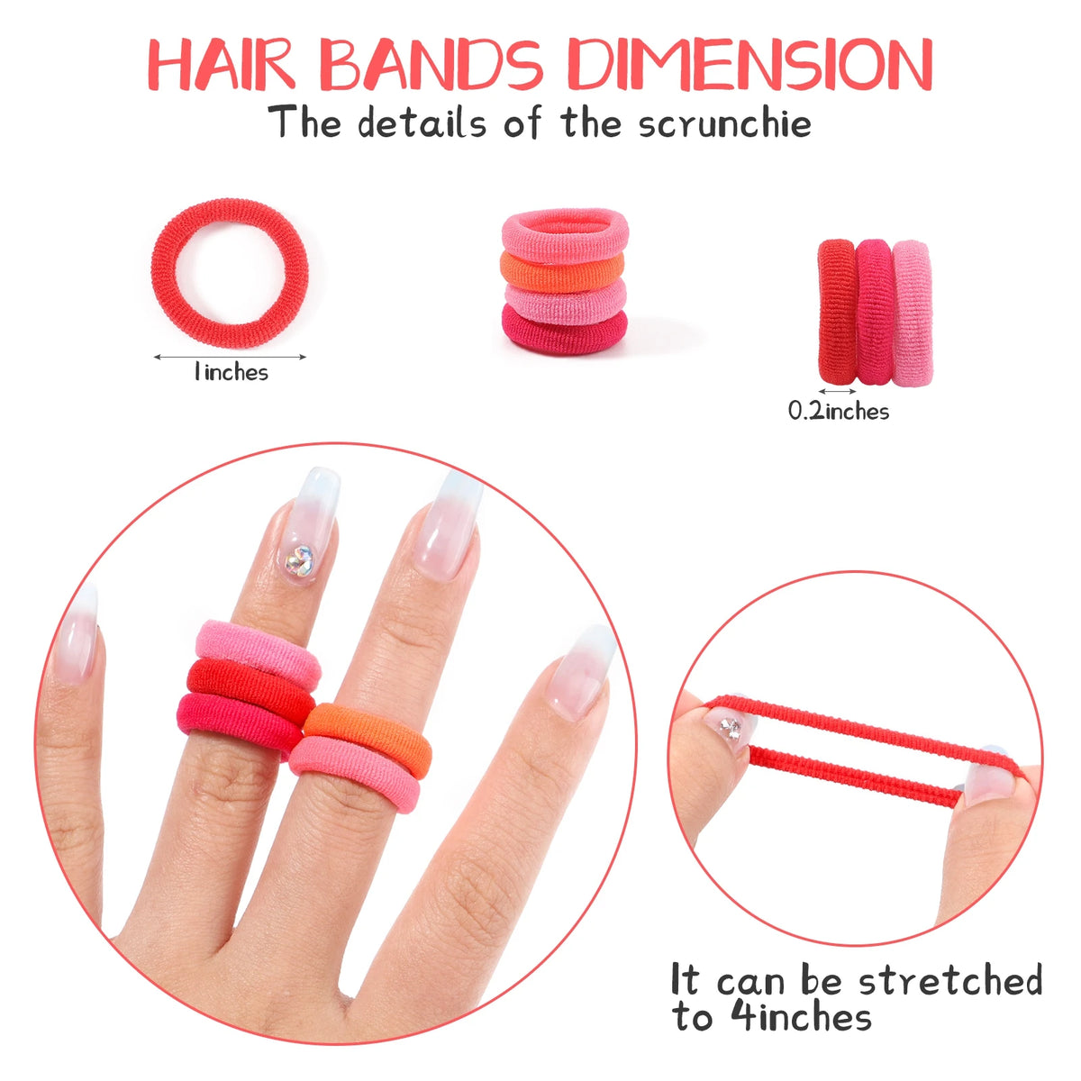 20/50pcs Kids Elastic Hair Bands Girls Sweets Scrunchie Rubber Band for Children Hair Ties Clips Headband Baby Hair Accessor…