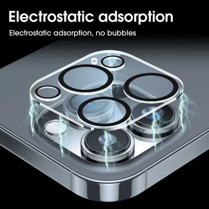 1-5Pcs Tempered Glass for iPhone 17 16 15 14 13 Pro Max Plus Mini Camera Lens Protector Black Circle Protective Lens Film Co…