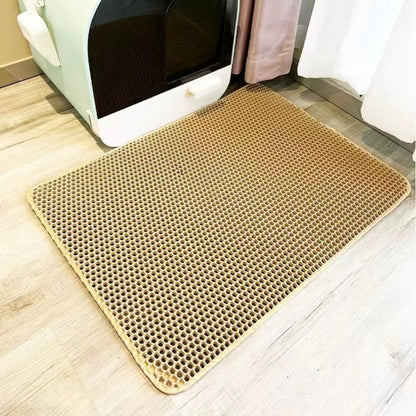 Extra Large Cat Litter Mat Heavy Duty Waterproof 2 Layer Non Slip Washable Pet Floor Protector Litter Box Sand Stopper - ima…
