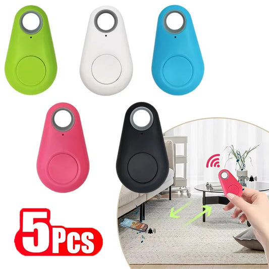 1-5pcs Wireless Mini GPS Tracker Anti-lost Alarm Key Child Bag Wallet Finder Bluetooth APP Locator Smart Tag For Ios And And…