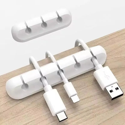 Silicone USB Cable Organizer USB Charging Cable Winder Desktop Tidy Management Clips Cable Holder For Mouse earphone Accesso…