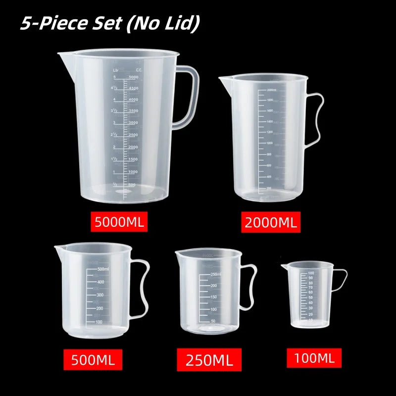 100-5000ml Thickened Plastic Measuring Cup with Scale Food Grade Measuring Cup Experimental Measuring Cup Beaker Plastic Cup…