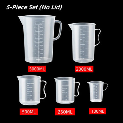 100-5000ml Thickened Plastic Measuring Cup with Scale Food Grade Measuring Cup Experimental Measuring Cup Beaker Plastic Cup…