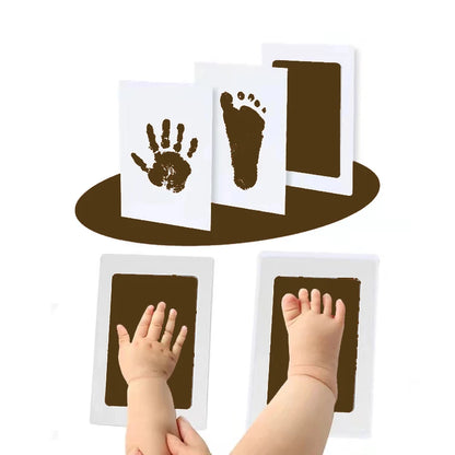 Newborn Baby DIY Hand And Footprint Kit Ink Pads Photo Frame Handprint Toddlers Souvenir Accessories Safe Clean Baby Shower…