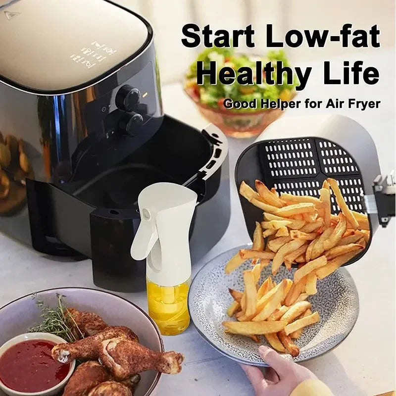 200/300/500ml Oil Spray Plastic Household Kitchen Oil Spray Bottle Or Oil Brush Nebulizing Mist Filling Cooking Dual Use BBQ…