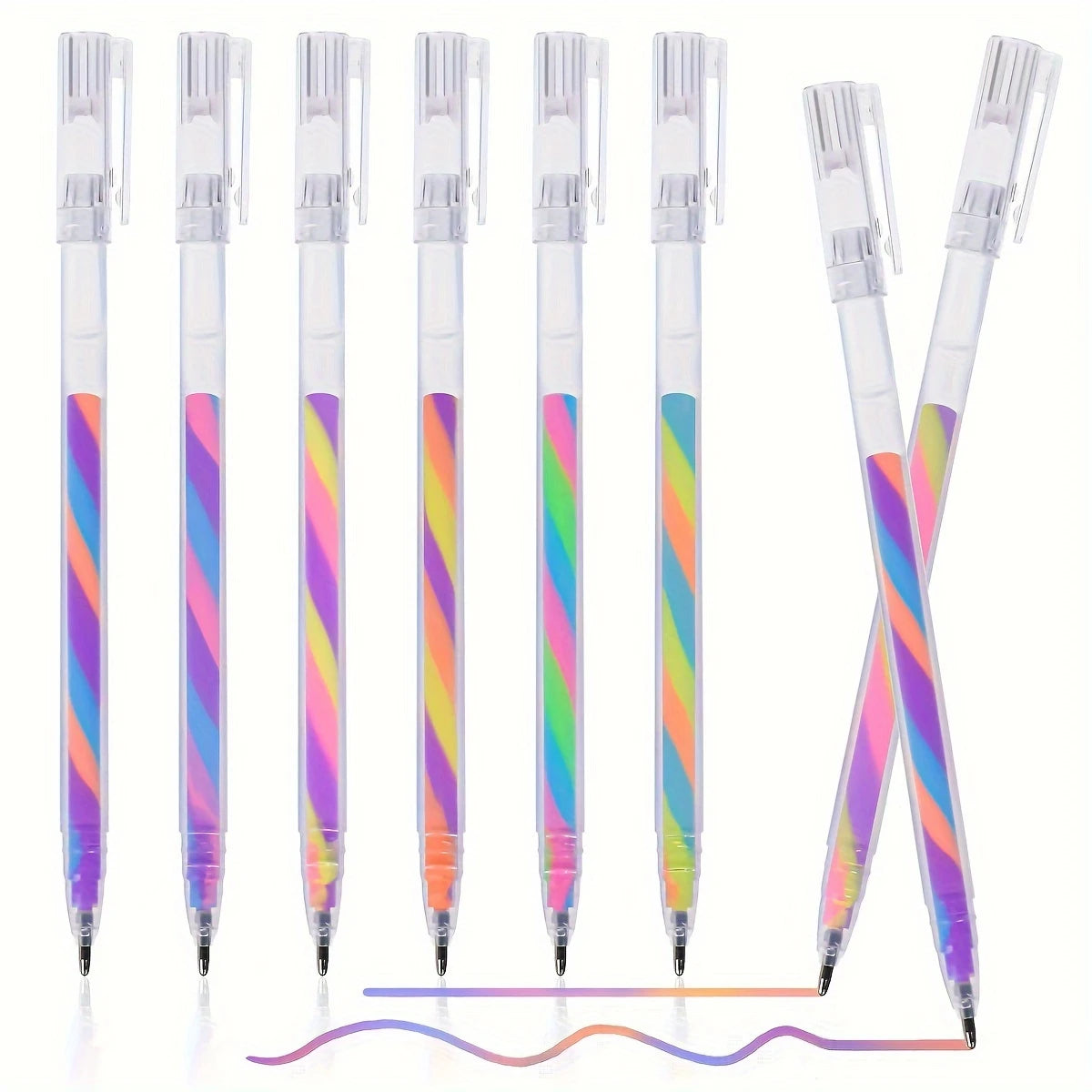 6pcs Glitter Gel Highlighter Pens Set - 1.2mm Vibrant Colors, Smooth Writing, Perfect for Journals, DIY Crafts, Greeting Car…