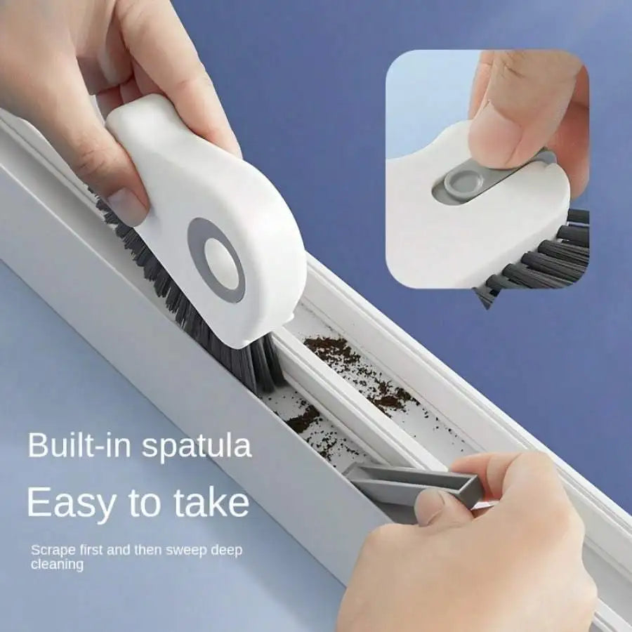 2-in-1 Detachable Window Track Cleaning Brush - Easy-Grip, Efficient Glass Corner & Sill Cleaning Tool for Doors & Windows -…