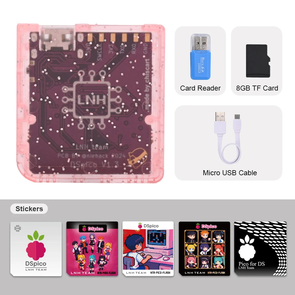 Chiscart DSpico Game Reader Cart Injection Molded Transparent Case with RP2040 MCU For NDS NDSL DSi 3DS Console - image 17