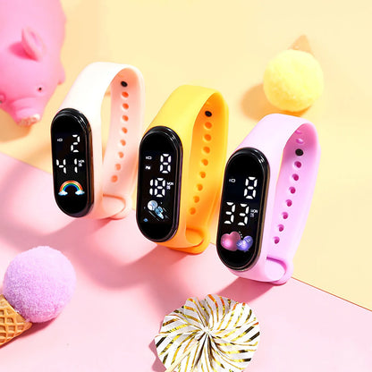 Kawaii Smart Watch For Kids Fashion Outdoor Waterproof Sports Kids' Watches Boy Girls Digital Watches Silicone montre enfant…