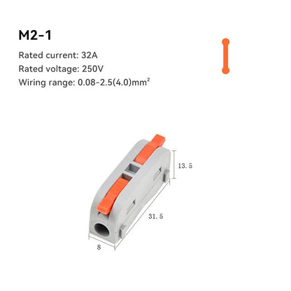 10/30/50 PCS Mini Fast Wiring Cable Connectors Universal Compact Splitter Electrical Conductors Push-in Home Terminal Block…