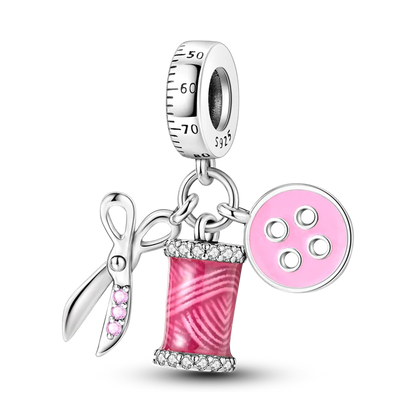 2026 Hot Sale Charms Bead 925 Sterling Silver Pink Butterfly Luminous Firefly Dangle Fit Bangle Bracelet Necklace DIY Jewelr…