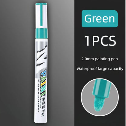 Car Paint Scratches Repair Brush Pen Waterproof Water Paint Marker Pen Car Tire Tread Care Automotive Black White Red Silver…