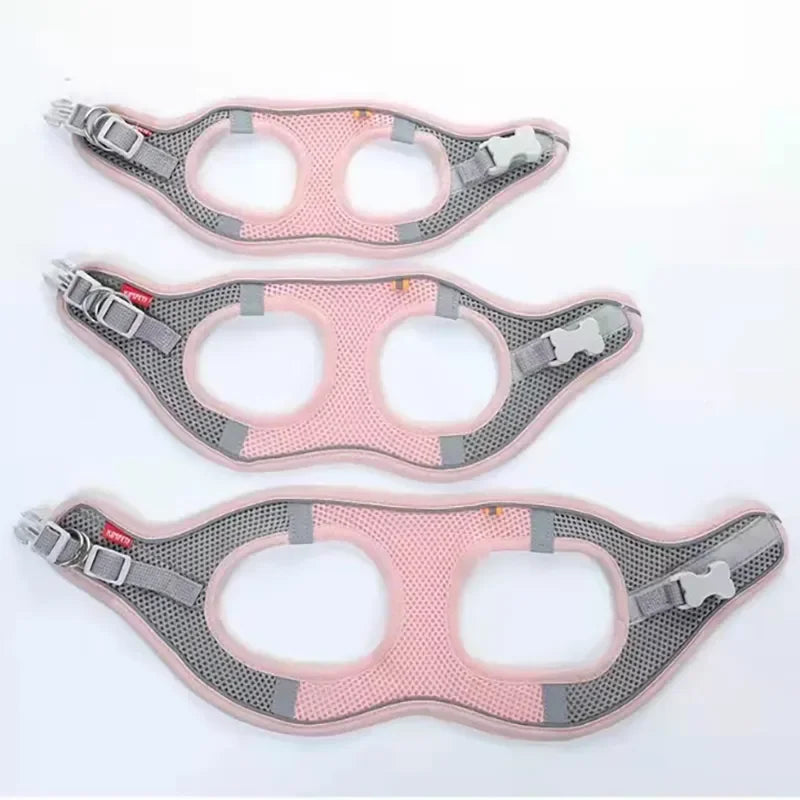 Cat Dog Harness Vest Chest Rope Set Reflective Breathable Adjustable Pet Harness for Small Medium Dogs Outdoor Walking - ima…