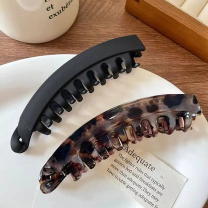 Tortoiseshell Banana Hair Clip Fish Shaped Hairpin For Women Hair Accessories Hairgrips Twist Clamp Ponytail Barrettes Headw…