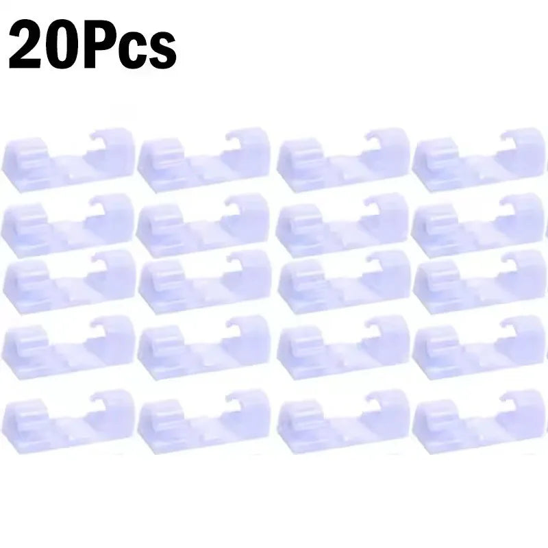 Cable Clips Organizer Drop Wire Holder Cord Management Self-Adhesive Cable Manager Fixed Clamp Wire Winder For Home Office C…
