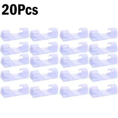 Cable Clips Organizer Drop Wire Holder Cord Management Self-Adhesive Cable Manager Fixed Clamp Wire Winder For Home Office C…