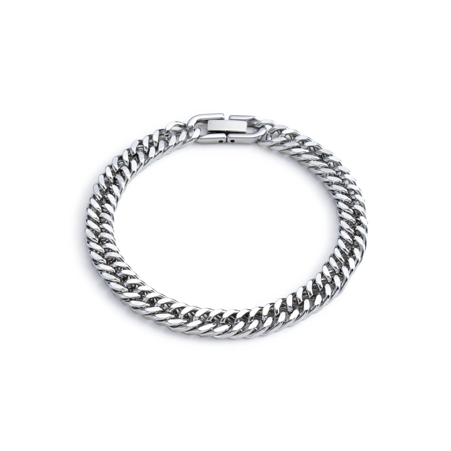 Stainless Steel Braided Double Row Front and Rear Fish Scale Alloy Magnetic Buckle Bracelet with Keel Jewelry New Model - im…