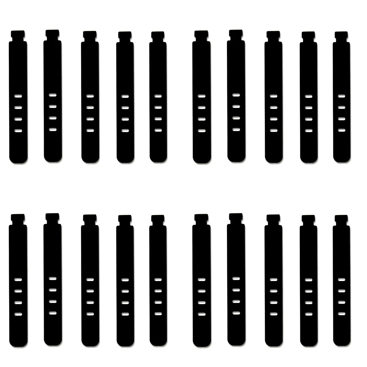 20/12/4PCS Cable Ties Cord Organizer Management Silicone Wire Holder Straps Zip Clips Reusable Tie Wraps Keeperwinder Rubber…