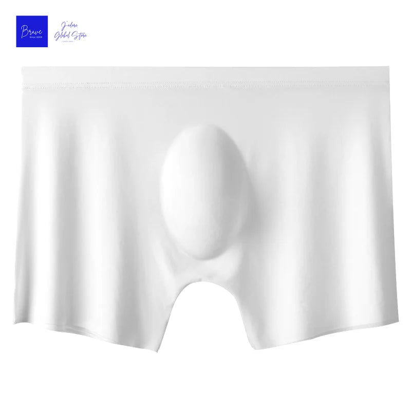 1pc Mens Boxers Shorts Ice Silk Men Panties Seamless Sexy Underwear Man Underpants Panties Male Antibacterial Breathable Bri…