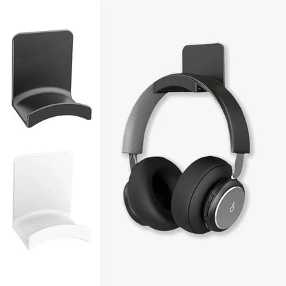 Universal Headphone Stand Adhensive Plastic Wall Mount Hanger Under Desk Headset Rack Holder Support for Gaming Earphone Bra…