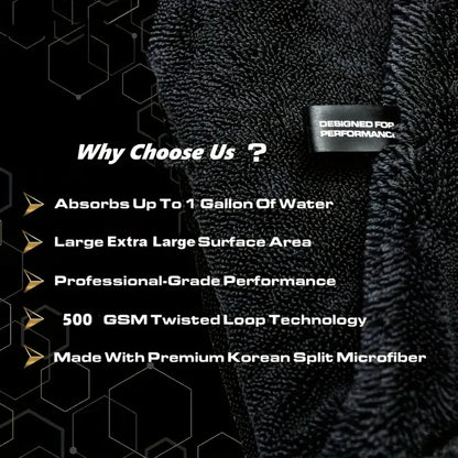 Dark gray car microfiber towel, oversized strong absorbent car wash cloth, high-efficiency cleaning wipe cloth - image 6