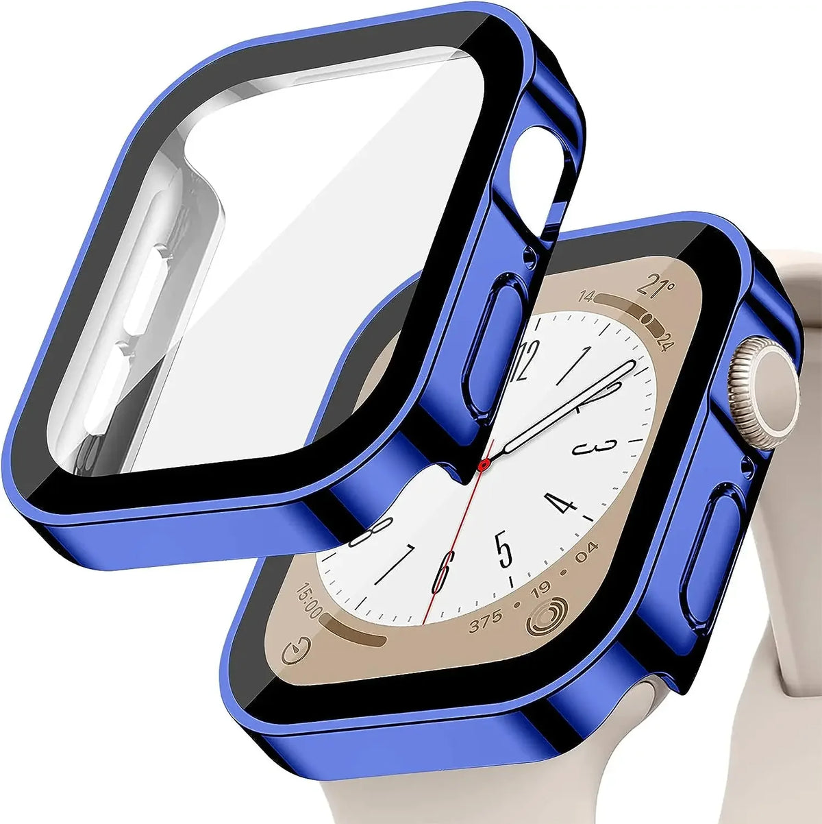 Tempered Glass+Cover For Apple Watch 11 10 9 8 7 46mm 42mm PC Bumper Screen Protector Case iWatch Series 7 6 5 4 SE3 44 40 4…