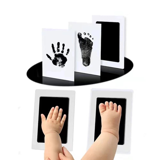 Newborn Baby DIY Hand And Footprint Kit Ink Pads Photo Frame Handprint Toddlers Souvenir Accessories Safe Clean Baby Shower…