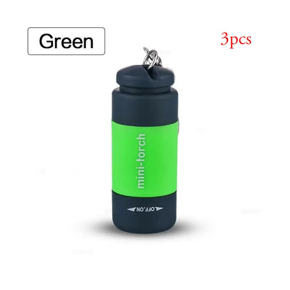 Pocket Keychain Flashlight Waterproof Outdoor Hiking Camping Mini FlashlightUSB Rechargeable LED Multifunctional Strong Ligh…