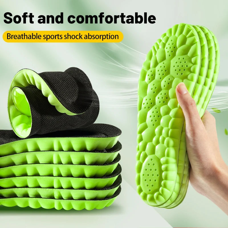 4D Sport Insole Super Soft Shoes Sole Pads for Feet Shock Absorption Baskets Shoe Sole Arch Support Orthopedic Inserts - ima…
