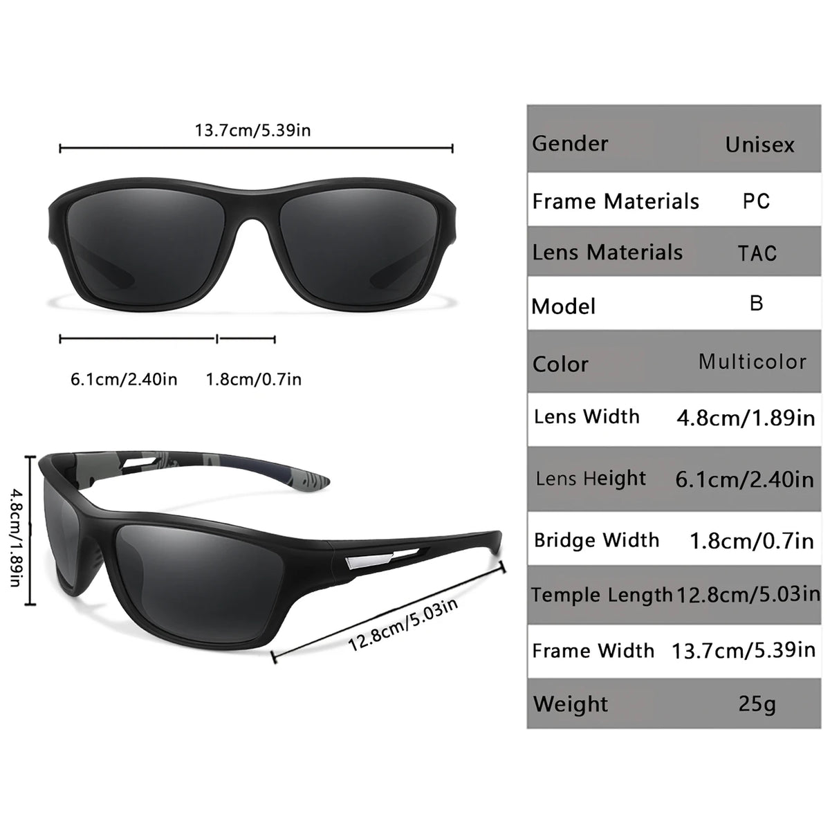 Men's Polarized Fishing Sunglasses Men Women Cycling Driving Hiking Sun Glasses Anti-glare UV400 Eyewear TAC Lens 1 PC - ima…