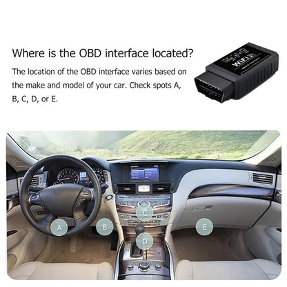 Popular ELM327 WiFi OBD2 Code Reader Scanner V1.5 Car Diagnostic Tools Car Fault Detector For Android/IOS/PC - image 3