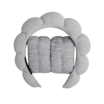 1/3Pcs Fashion Microfiber Washing Wristbands Scrunchies Puffy Headband Spa Bubble Headband for Washing Face Makeup Shower Sk…