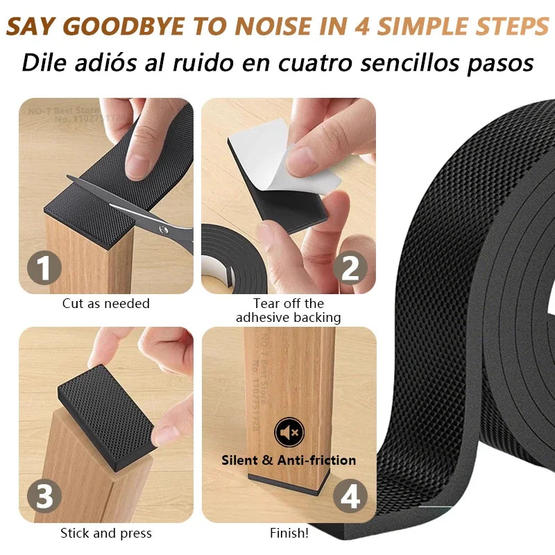Non Slip Furniture Pads Self Adhesive Rubber Furniture Leg Protectors Heavy Duty Floor Protectors for Chairs Tables Sofas Fl…