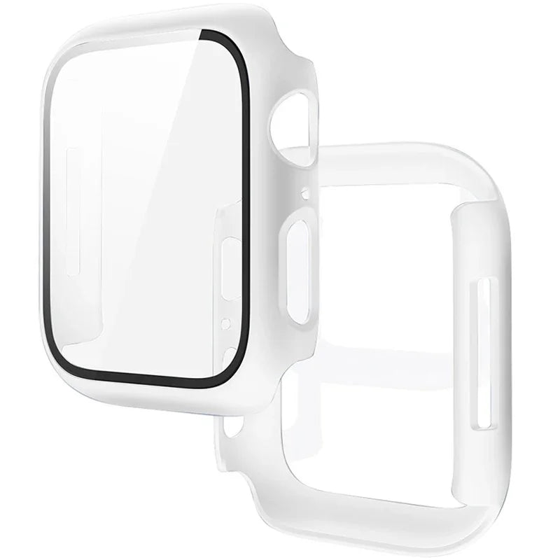 Tempered Glass+Cover For Apple Watch 11 10 9 8 7 46mm 42mm PC Bumper Screen Protector Case iWatch Series 7 6 5 4 SE3 44 40 4…