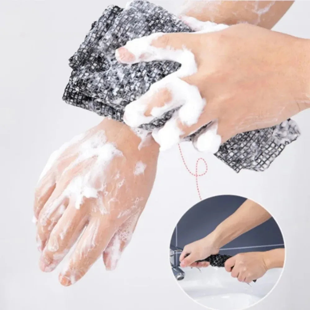 Japanese Rubbing Washcloth Bath Nylon Towel Brush for Back Towels Exfoliating Scrub Shower Sponge Body Bathroom Accessories…