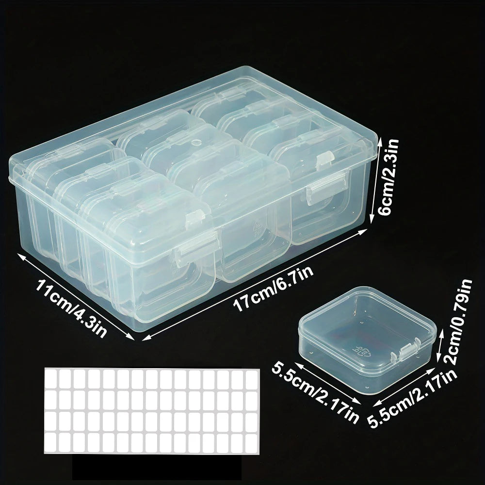 DIY Diamond Painting Embroidery Storage Box, Nail Art Jewelry Rhinestone Mosaic Storage Container, Multifunctional Storage B…