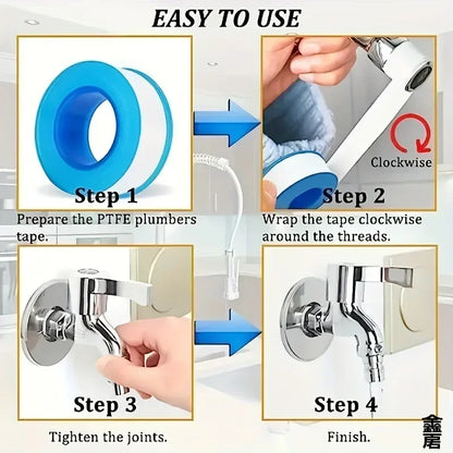 10 PCS Seal Tape Thread Seal Waterproof Leak Tape Duct Tape Plumbing Fitting Oil-Free Repair Tool Adhesives Sealants - image…