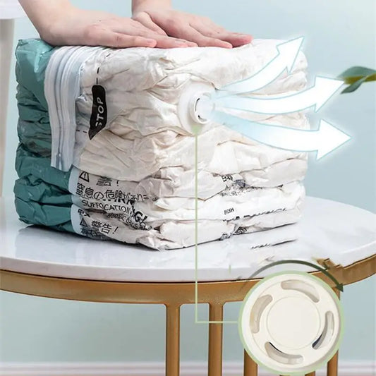 No Need Pump Vacuum Bags Large Plastic Storage Bags for Storing Clothes Blankets Compression Empty Bag Covers Travel Accesso…