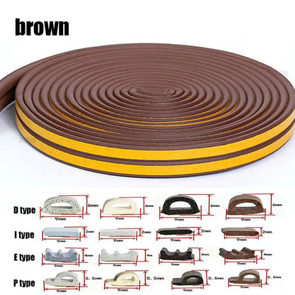 5M/10M Door Window Seal Strip DIEP Self-adhesive Acoustic Foam Sealing Strip Tape Insulation Windproof Rubber Weatherstrip -…