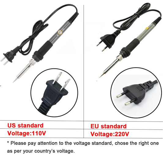 60W Adjustable Temperature Electric Soldering Iron EU 220V / ☆US Plug is110V☆ Welding Iron DIY for Repairing - image 2