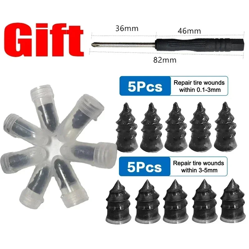 10/20/30Pcs Car Tyre Repair Rubber Nails Set Universal Cars Motorcycle Patch Nails Truck Bicycle Scooter Puncture Repair Too…