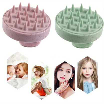1pc Silicone Shampoo Brush Body Massage Brush Bath Shower Brush Salon Hairdressing Tool Scalp Massage Comb Hair Washing Comb…