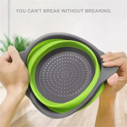2PCS Silicone Folding Drainer Basket Fruit Vegetable Foldable Colander Kitchen Strainer for Food Pasta Kitchenware Drain Dev…