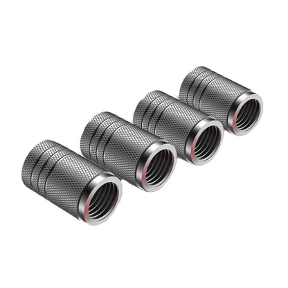 4Pcs Car Tire Valve Stems Cap Knurling Style Tire Valve Cap Aluminum Tire Wheel Stem Air Valve Cap car Universal accessories…
