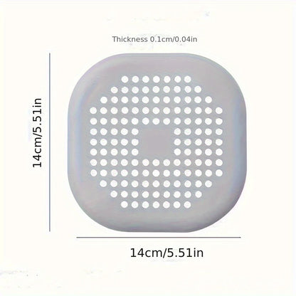 Square Silicone Drain Sticker Bathroom Sewer Hair Filter Drain Cover Household Bathroom Drain Mat - image 2