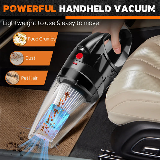 Mini Cordless Handheld Vacuum Cleaner Powerful Suction USB Rechargeable Lightweight Portable Vacuum for Car Home Pet Hair So…