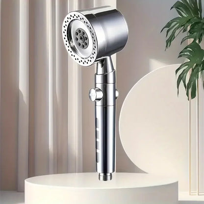 New High Pressure Water Saving Filter Shower Head 5 Modes Handheld Shower Head One Button Stop Bathroom Accessories Set - im…