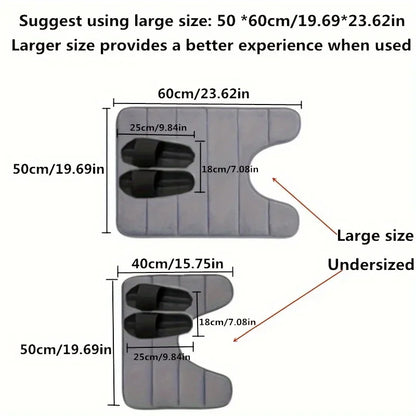 U-shaped toilet mat bathroom mat bathroom carpet bathroom carpet memory foam bath mat anti-skid super absorbent - image 6